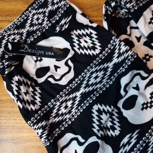 Leggings Design USA Black/White Women's Leggings One Size Fits Most